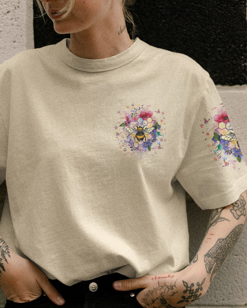 BEEYOUTIFUL LET IT BEE ALL OVER PRINT - YHLT1101242