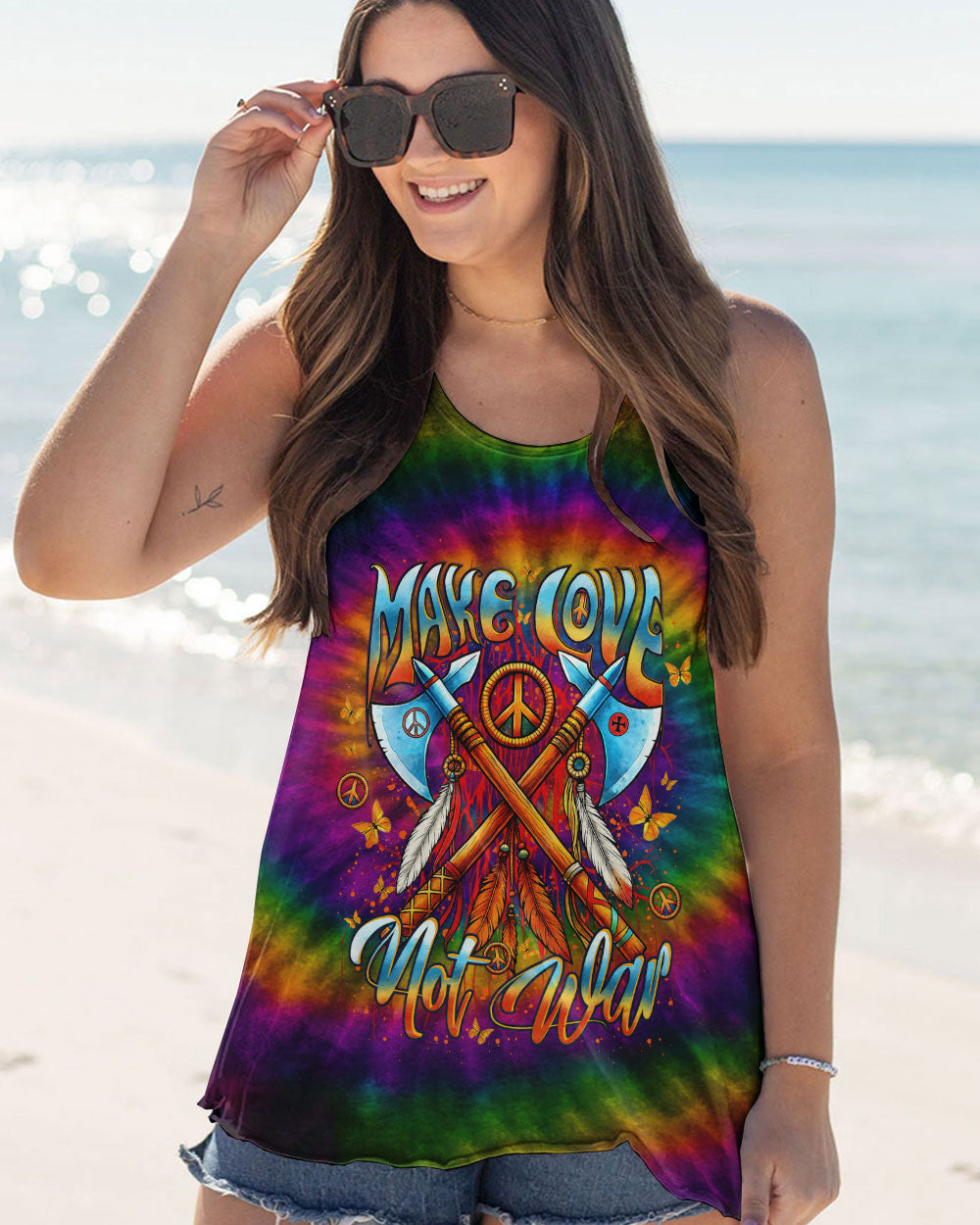 MAKE LOVE NOT WAR ALL OVER PRINT - YHLT1106252