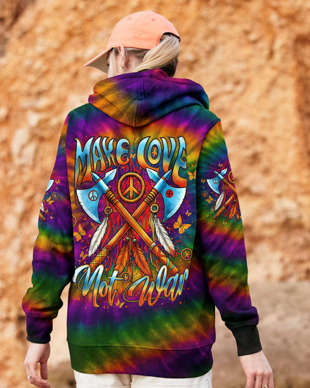 MAKE LOVE NOT WAR ALL OVER PRINT - YHLT1106252