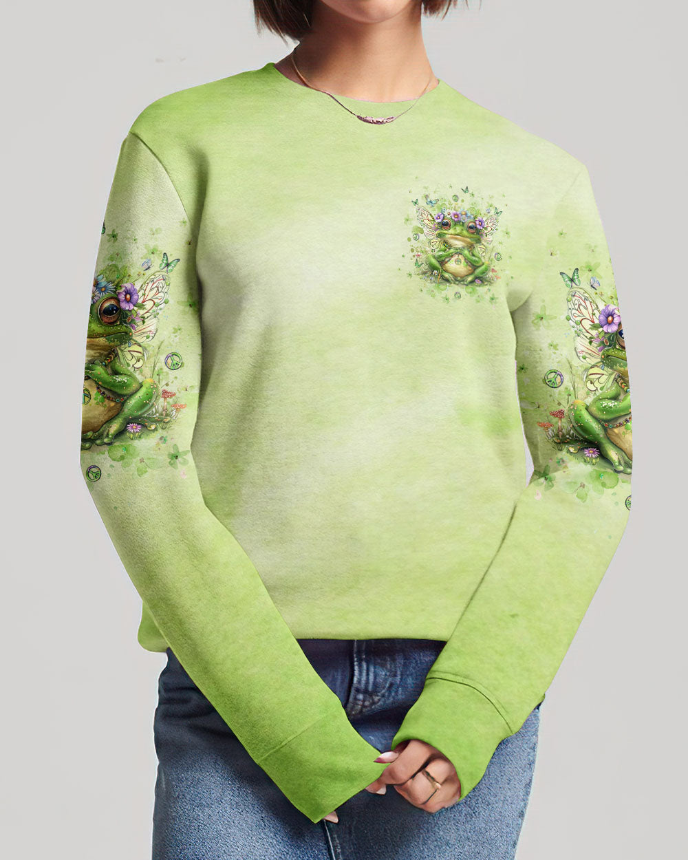 BE YOU THE WORLD WILL ADJUST FROG ALL OVER PRINT - YHLT1203243