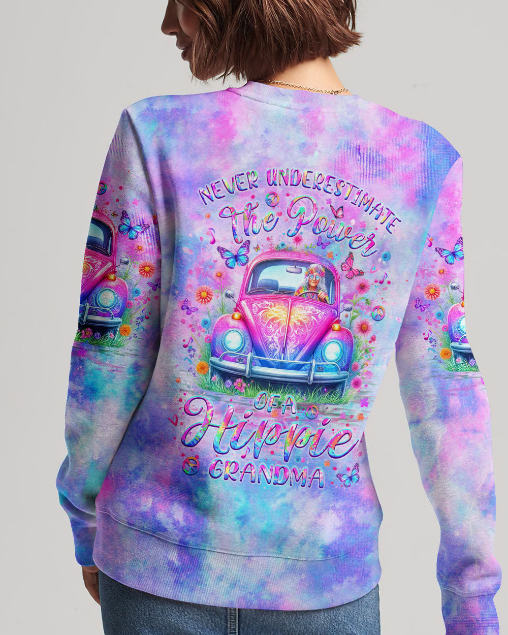 HIPPIE GRANDMA TIE DYE ALL OVER PRINT - YHLT1305244