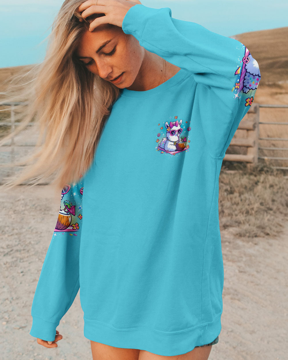JUST BREATHE LLAMA ALL OVER PRINT - YHLT1508252