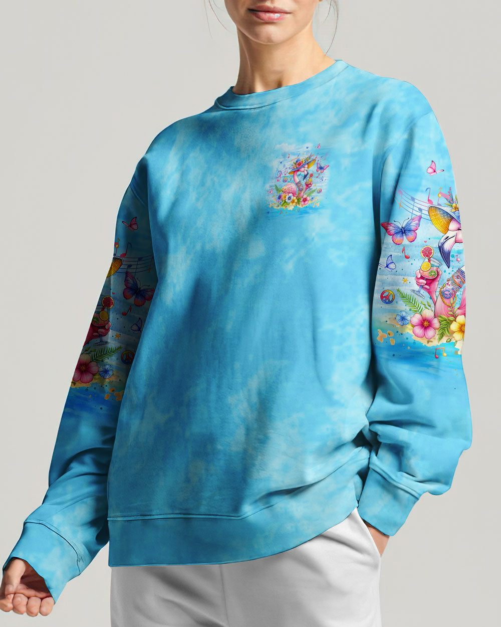 JUST BREATHE FLAMINGO ALL OVER PRINT - YHLT1604241