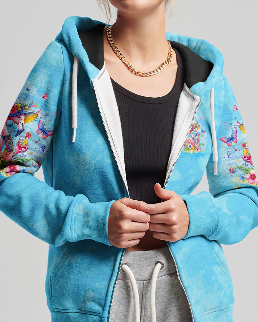 JUST BREATHE FLAMINGO ALL OVER PRINT - YHLT1604241