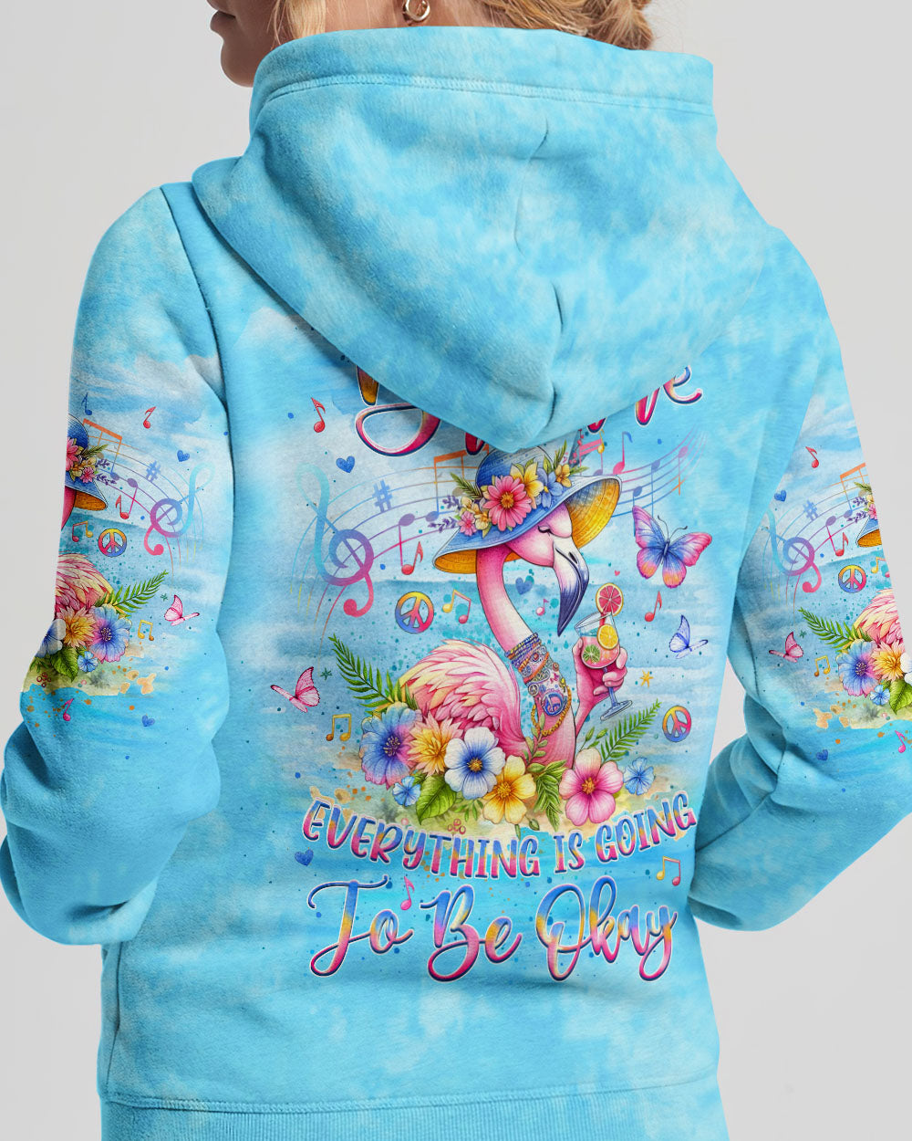 JUST BREATHE FLAMINGO ALL OVER PRINT - YHLT1604241