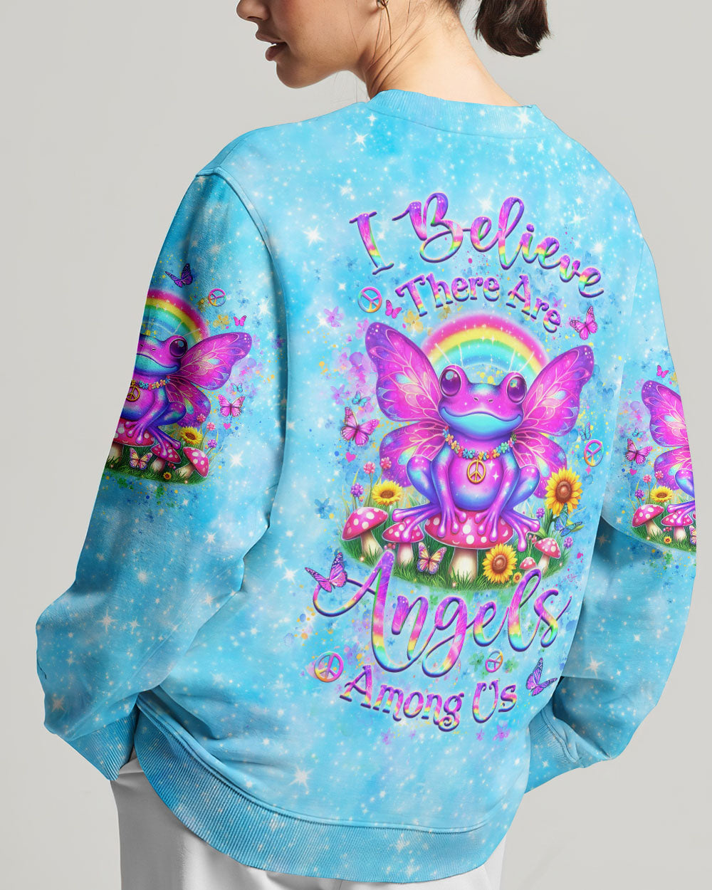 I BELIEVE THERE ARE ANGELS AMONG US FROGS ALL OVER PRINT - YHLT1605242