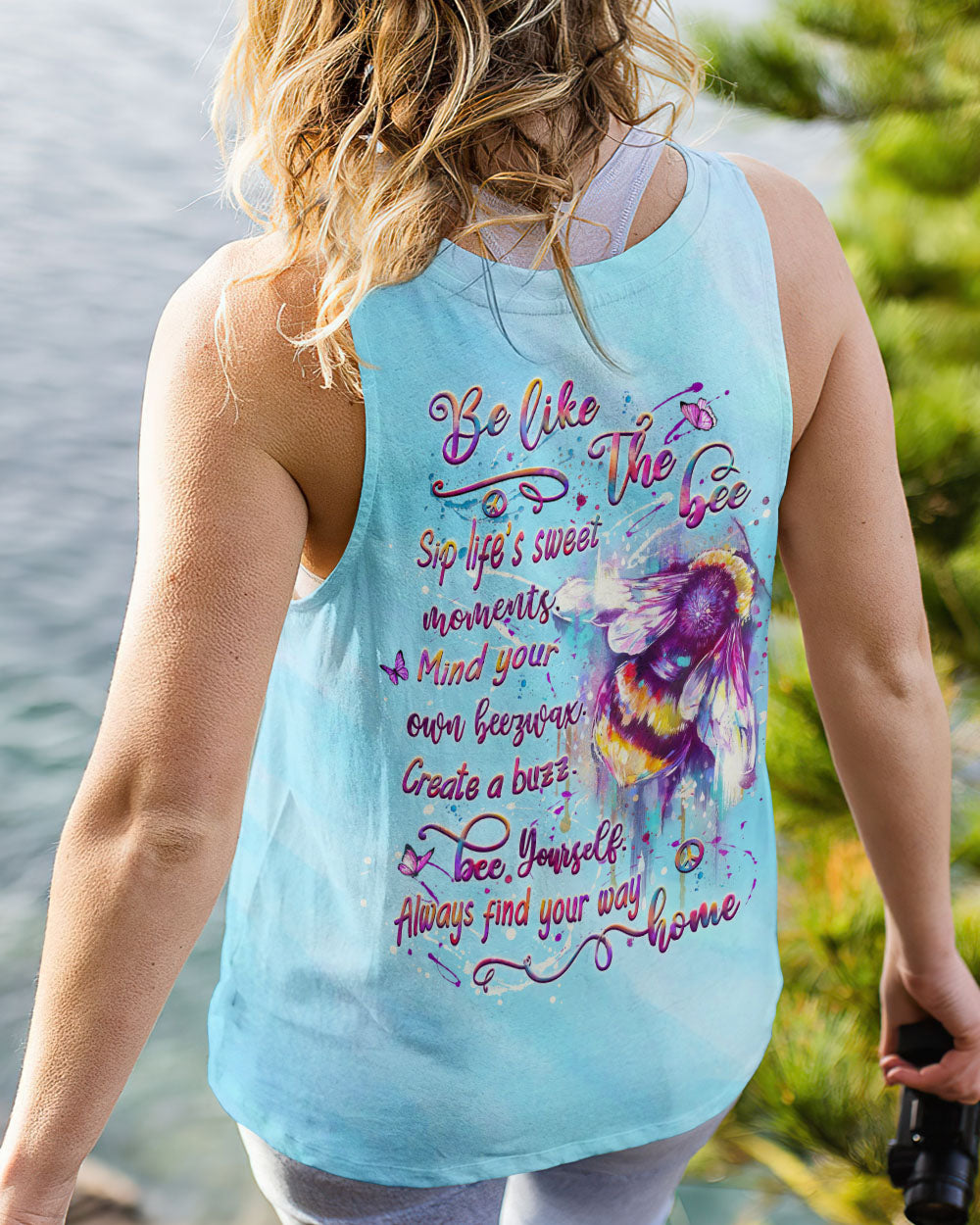 BE LIKE THE BEE ALL OVER PRINT - YHLT1807242