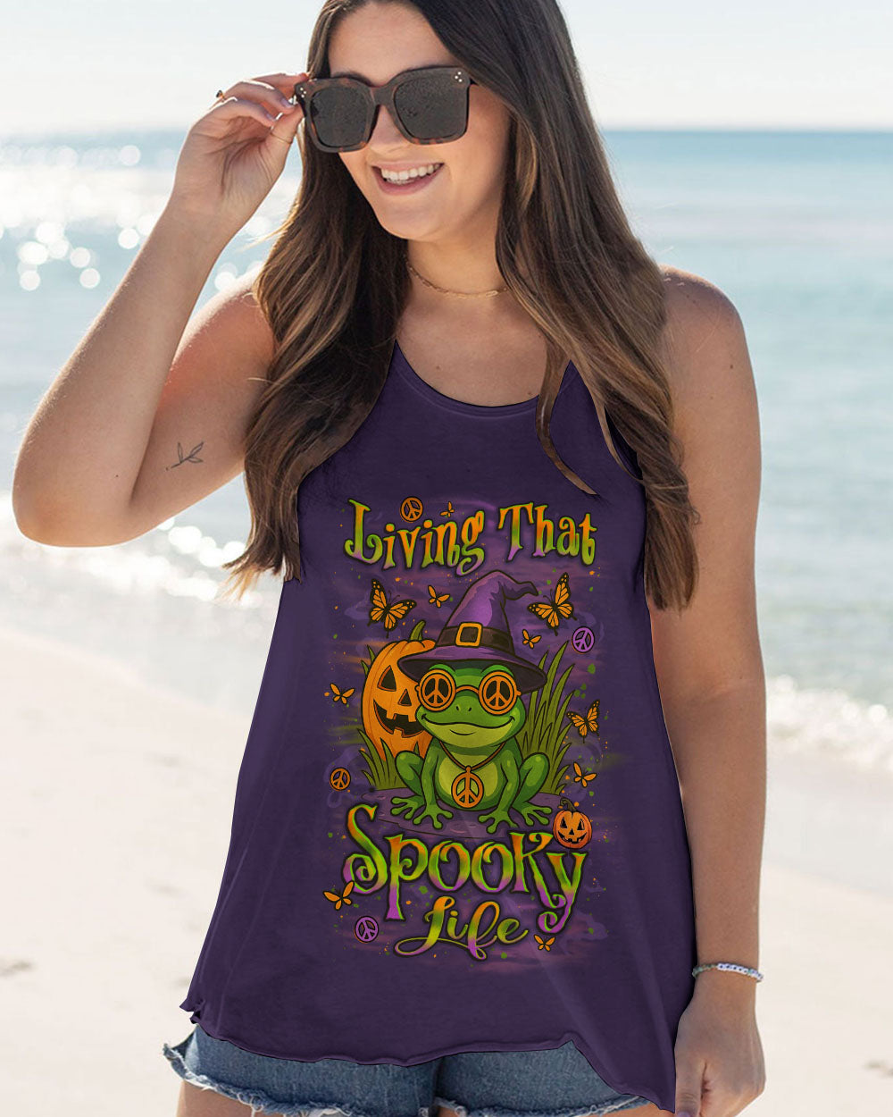 LIVING THAT SPOOKY LIFE HALLOWEEN FROG ALL OVER PRINT - YHLT1807253