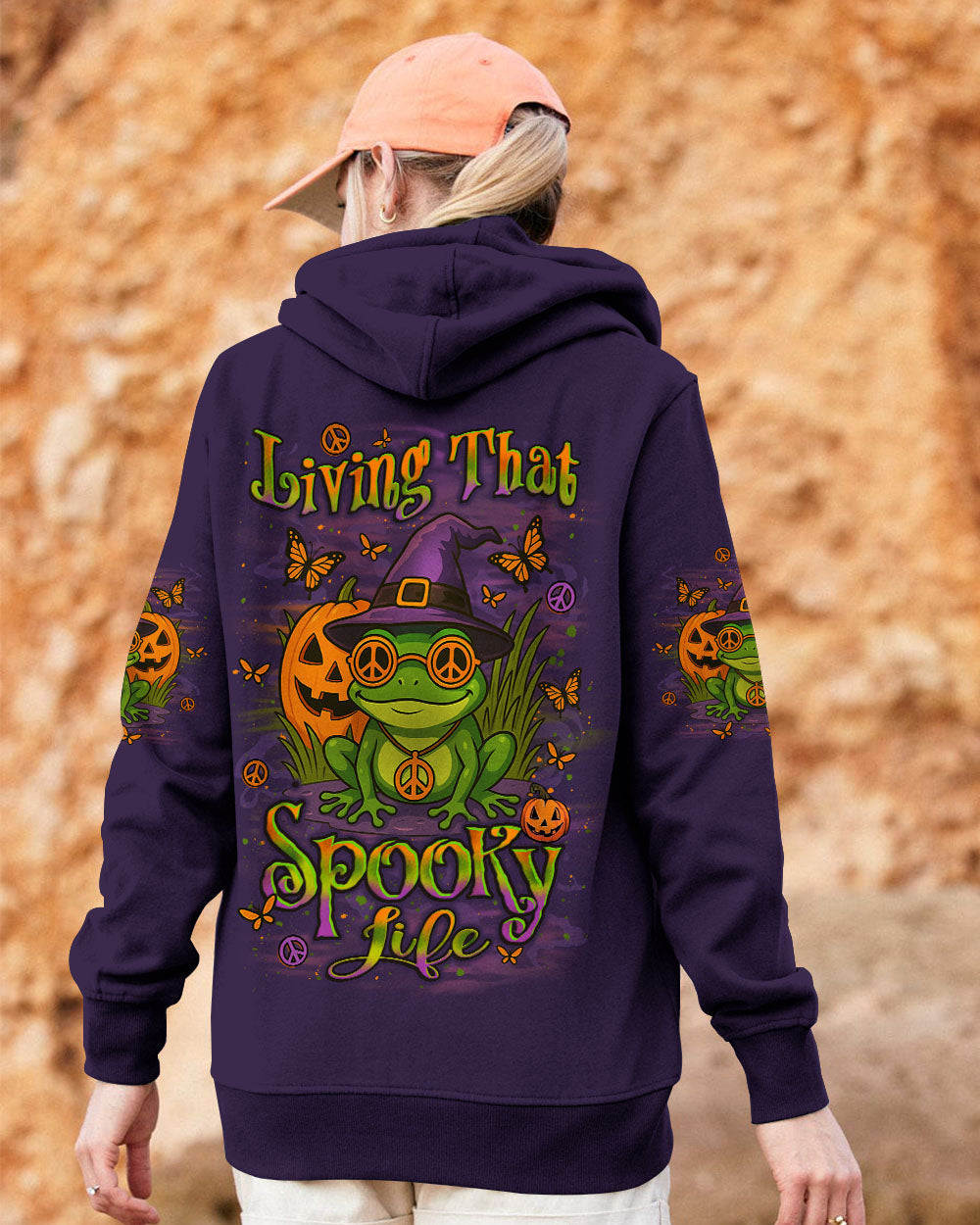 LIVING THAT SPOOKY LIFE HALLOWEEN FROG ALL OVER PRINT - YHLT1807253