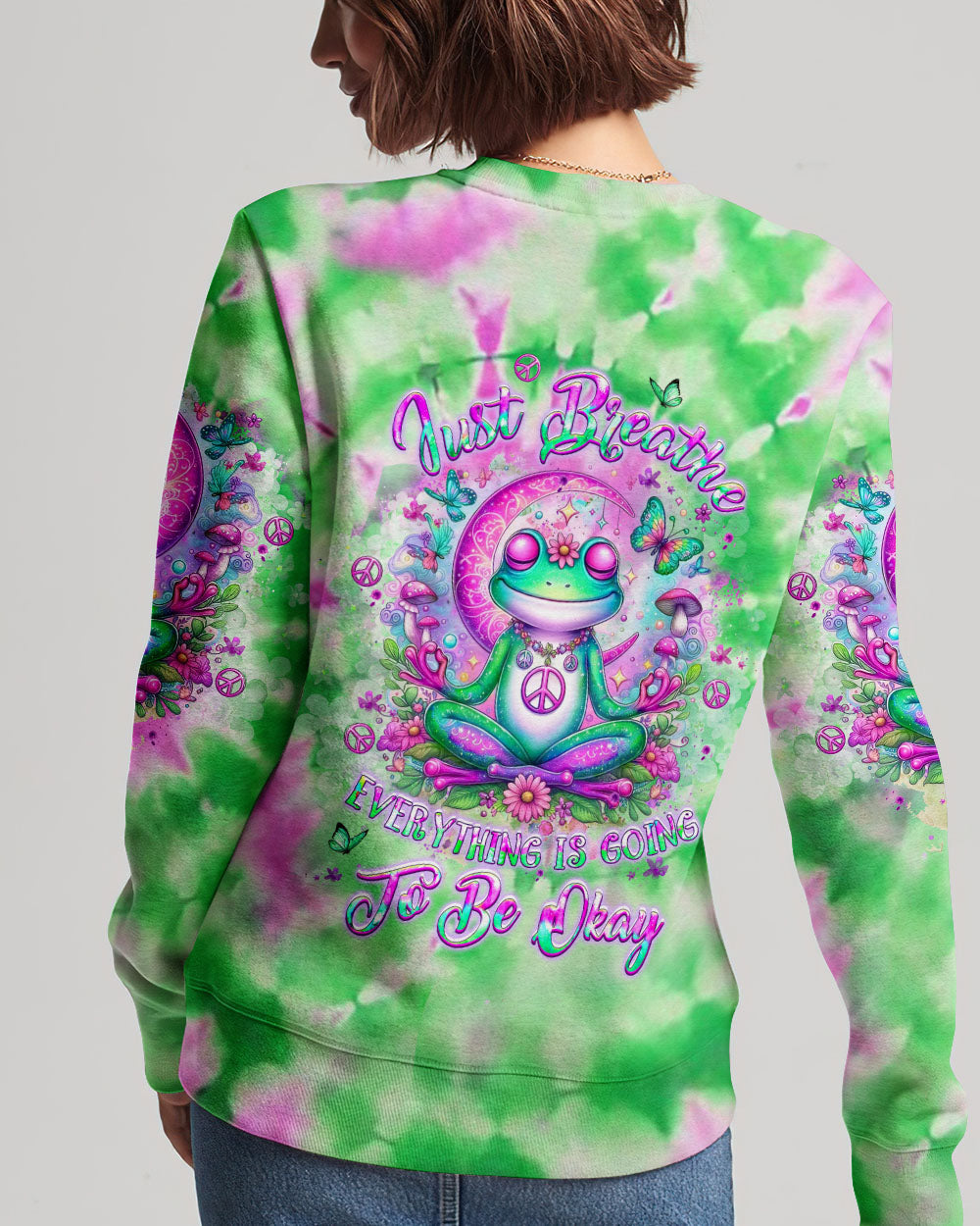 JUST BREATHE FROG ALL OVER PRINT - YHLT1904244