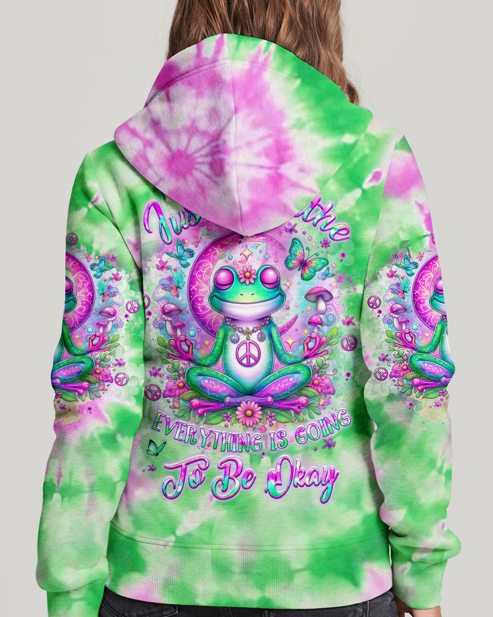 JUST BREATHE FROG ALL OVER PRINT - YHLT1904244