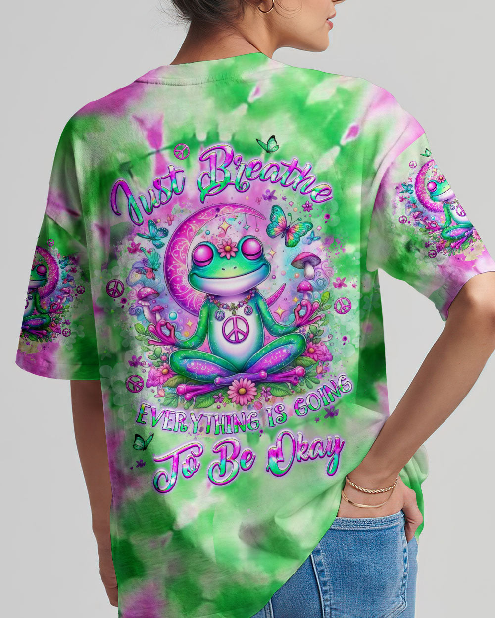 JUST BREATHE FROG ALL OVER PRINT - YHLT1904244