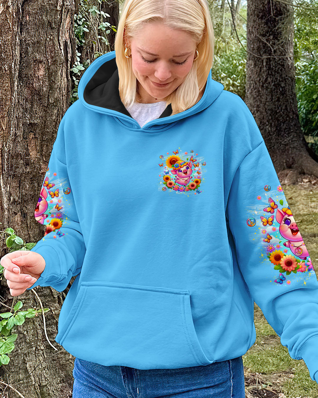 IT'S A BEAUTIFUL DAY TO BE HAPPY PIG ALL OVER PRINT - YHLT1908252