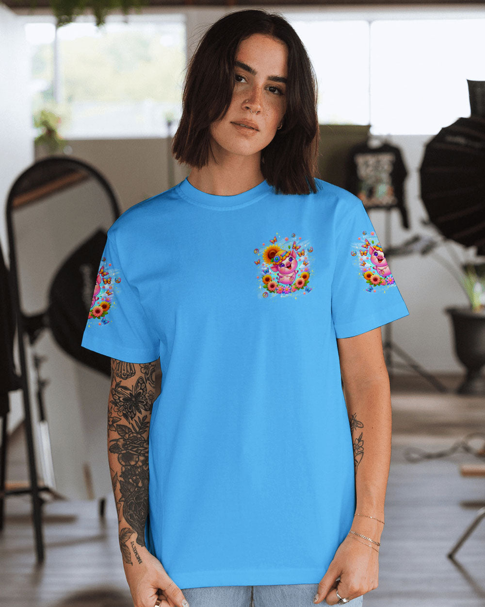 IT'S A BEAUTIFUL DAY TO BE HAPPY PIG ALL OVER PRINT - YHLT1908252