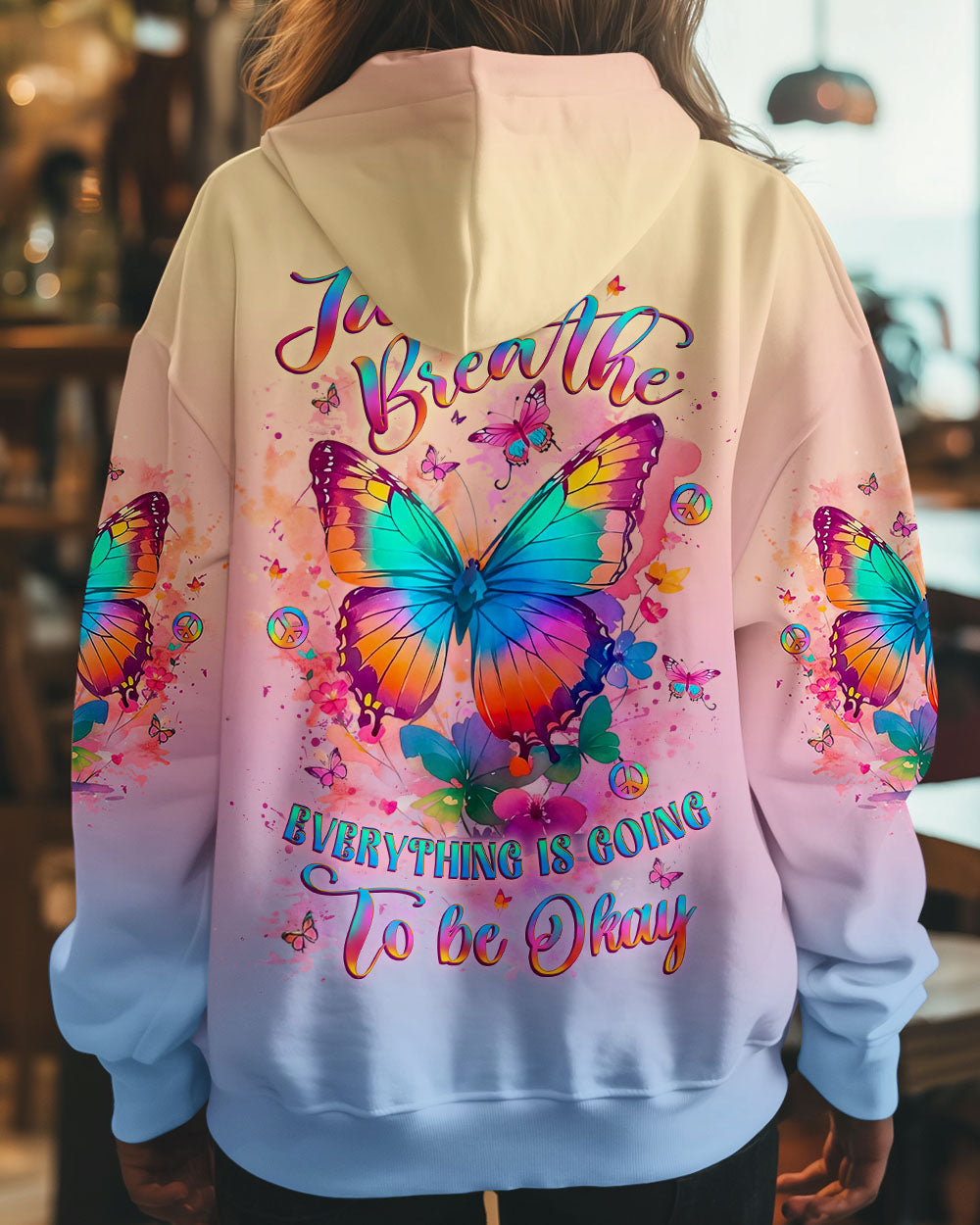 JUST BREATHE BUTTERFLY ALL OVER PRINT - YHLT1911241