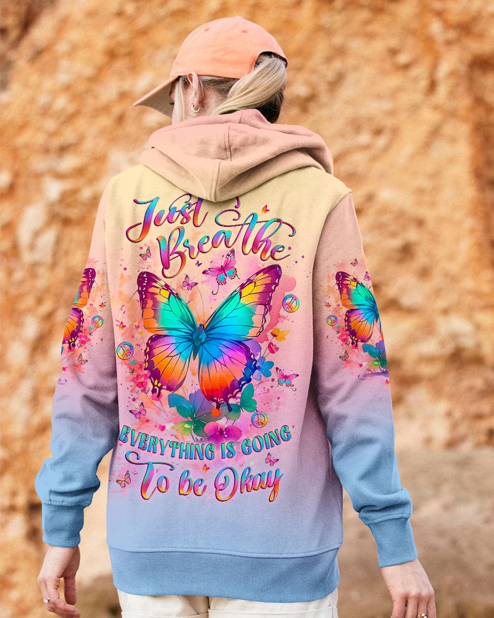 JUST BREATHE BUTTERFLY ALL OVER PRINT - YHLT1911241