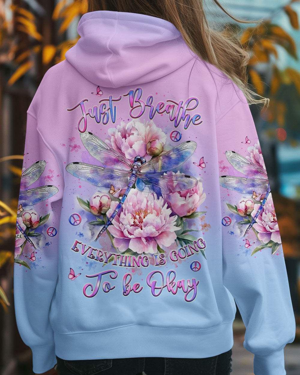 JUST BREATHE DRAGONFLY ALL OVER PRINT - YHLT2002254
