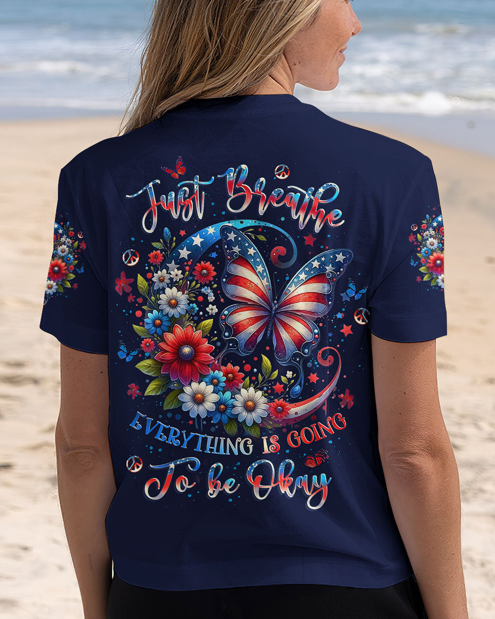 JUST BREATHE BUTTERFLY ALL OVER PRINT - YHLT2005253