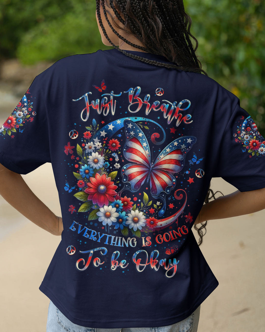 JUST BREATHE BUTTERFLY ALL OVER PRINT - YHLT2005253