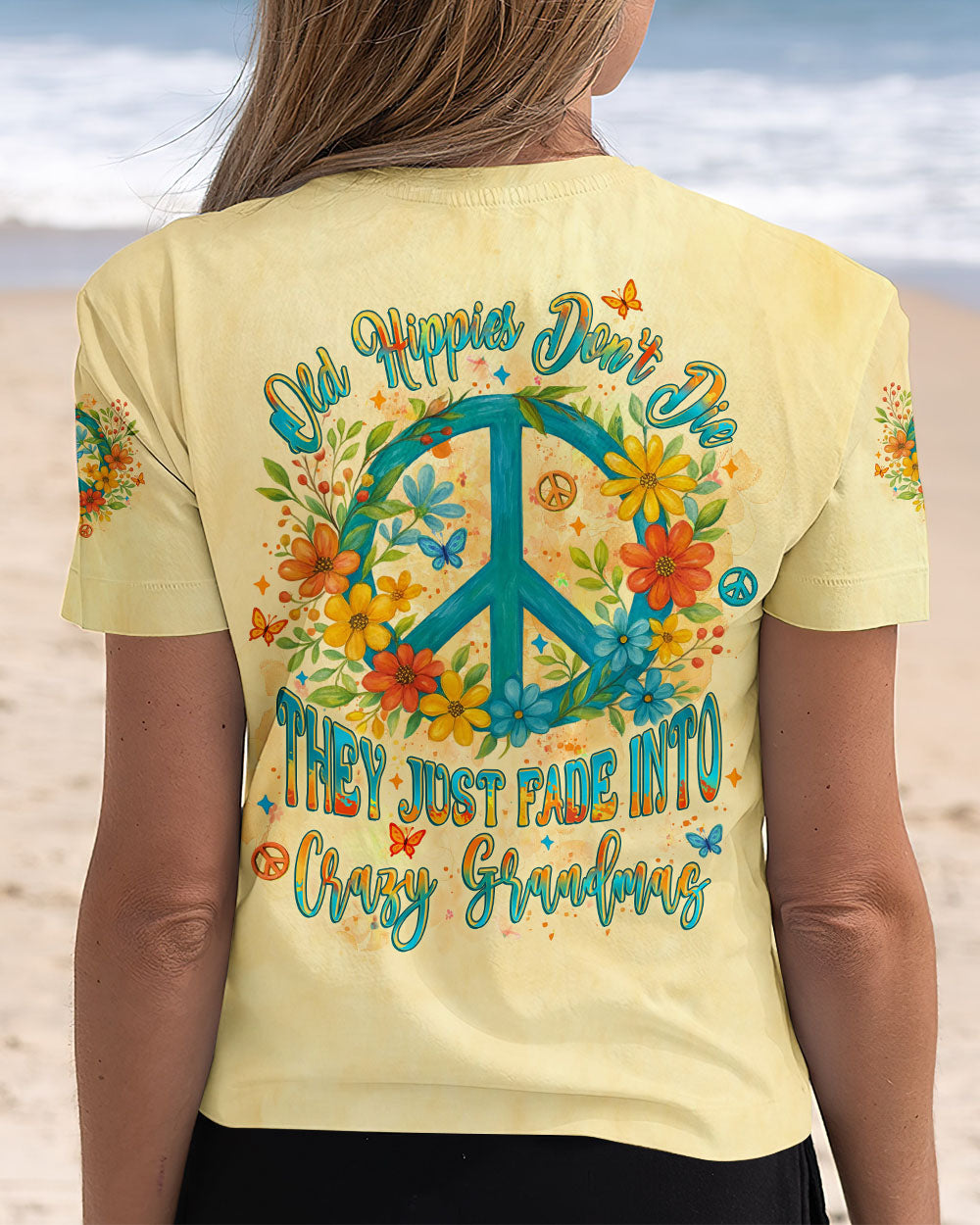 OLD HIPPIES DON'T DIE HIPPIE GRANDMA ALL OVER PRINT - YHLT2006254