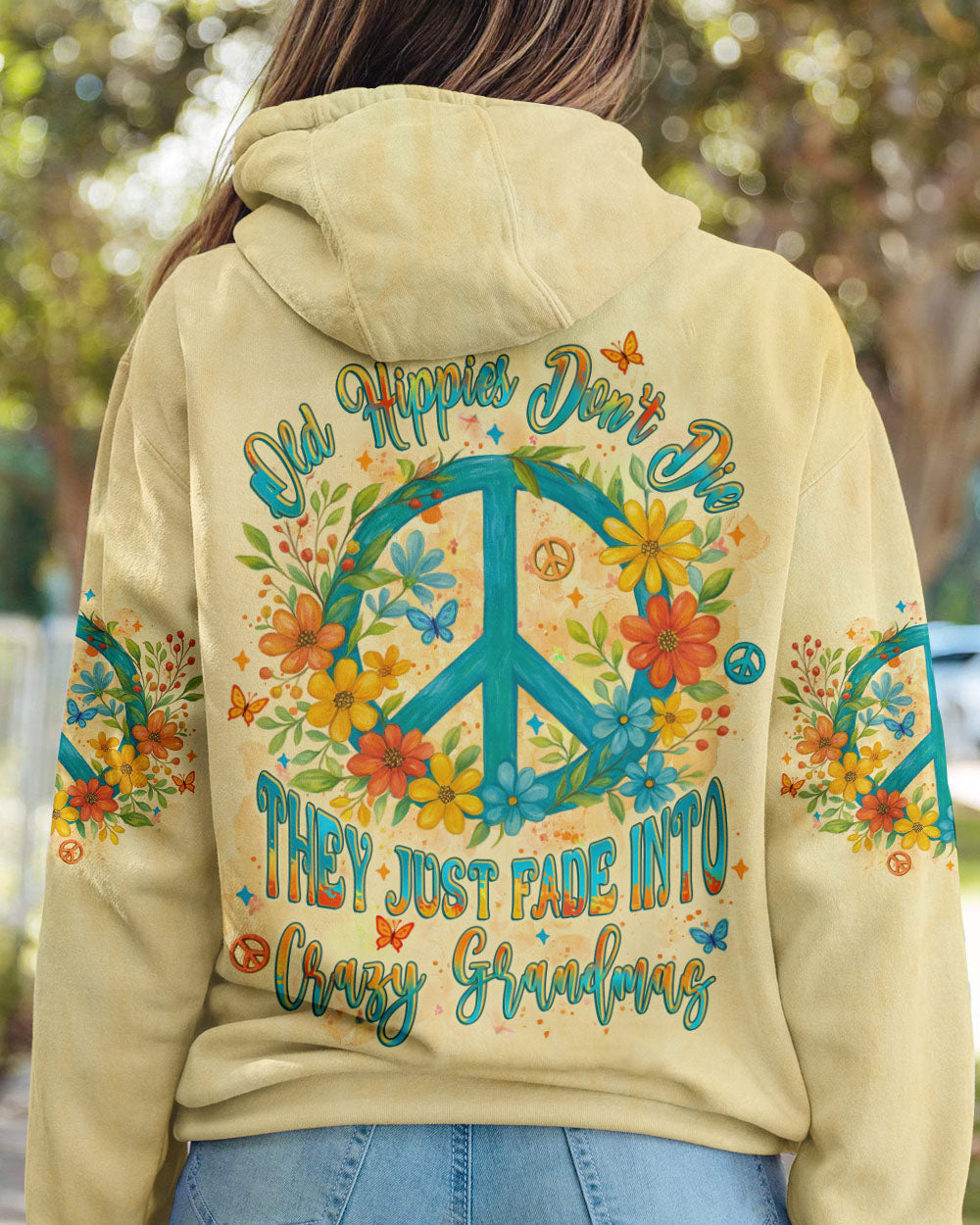 OLD HIPPIES DON'T DIE HIPPIE GRANDMA ALL OVER PRINT - YHLT2006254
