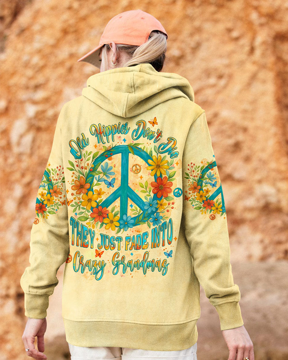 OLD HIPPIES DON'T DIE HIPPIE GRANDMA ALL OVER PRINT - YHLT2006254