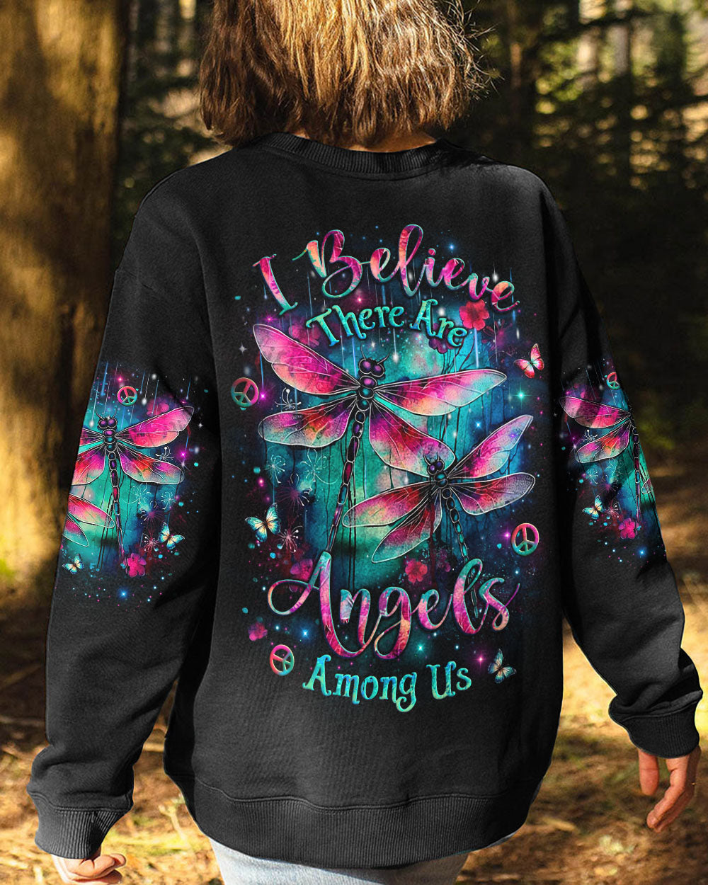 I BELIEVE THERE ARE ANGELS AMONG US DRAGONFLY ALL OVER PRINT - YHLT2011243