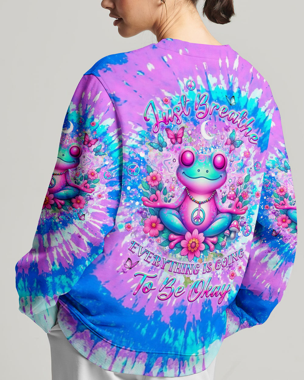 JUST BREATHE FROG ALL OVER PRINT - YHLT2204244