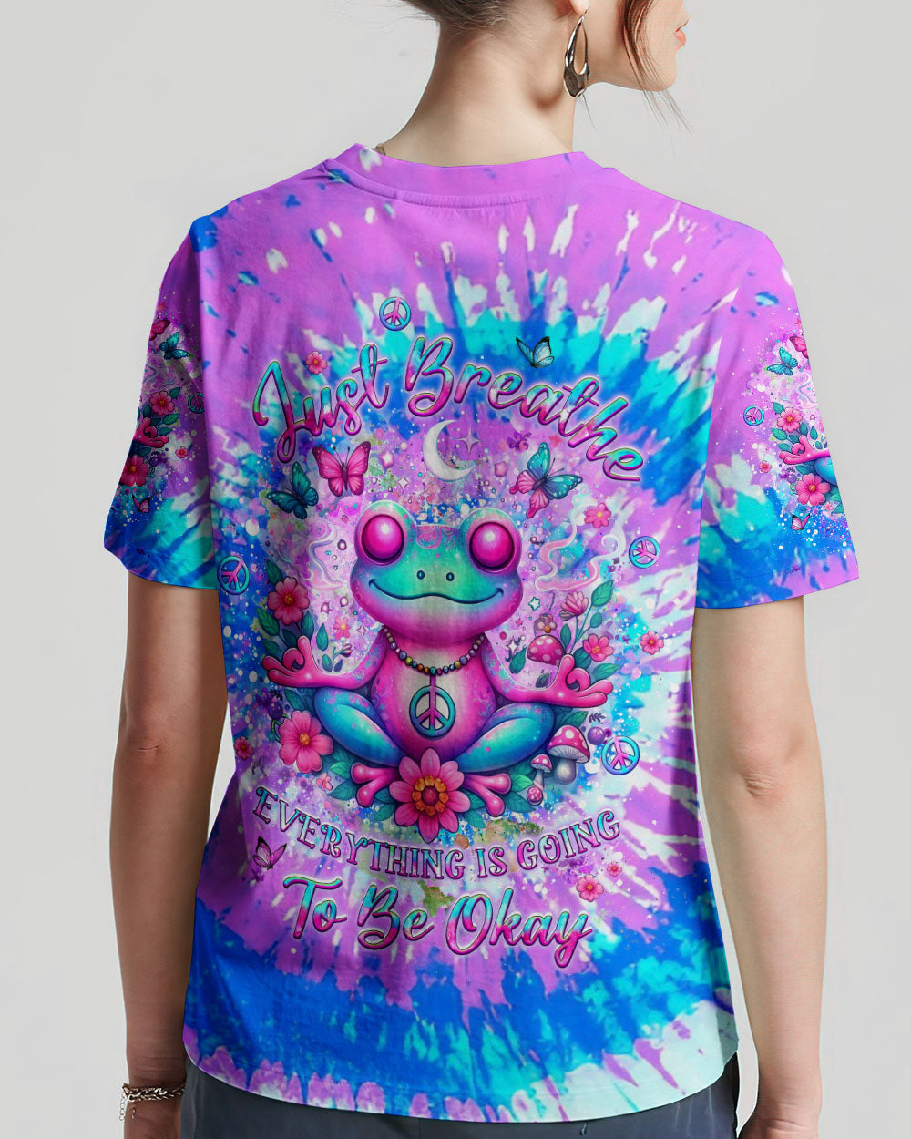 JUST BREATHE FROG ALL OVER PRINT - YHLT2204244