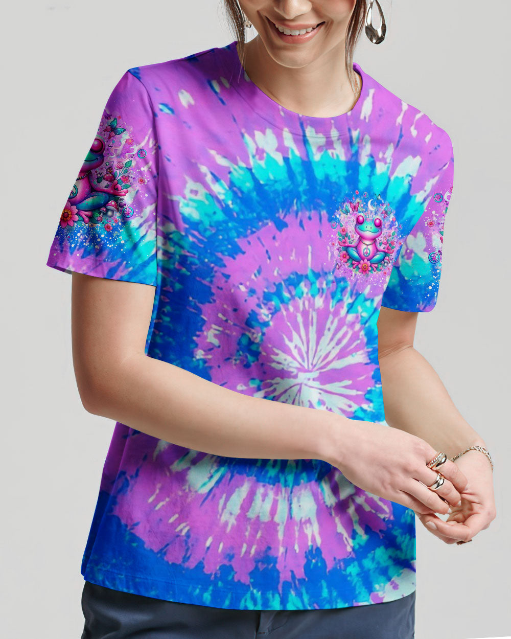 JUST BREATHE FROG ALL OVER PRINT - YHLT2204244