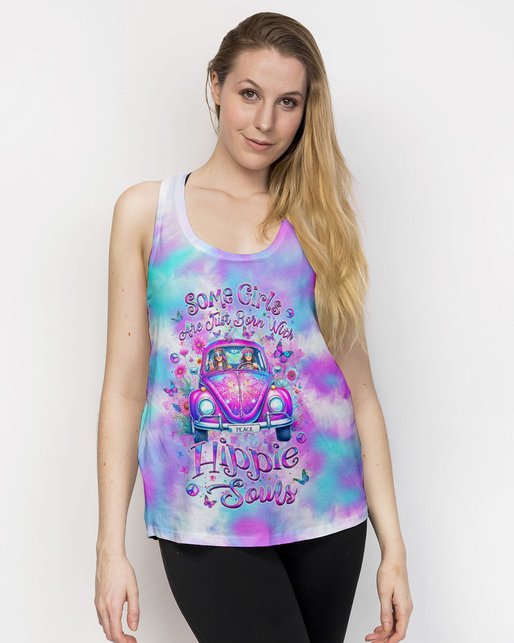 SOME GIRLS ARE JUST BORN WITH HIPPIE SOULS ALL OVER PRINT - YHLT2205241