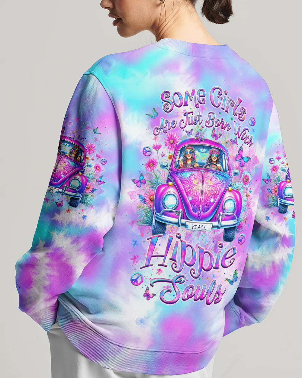 SOME GIRLS ARE JUST BORN WITH HIPPIE SOULS ALL OVER PRINT - YHLT2205241