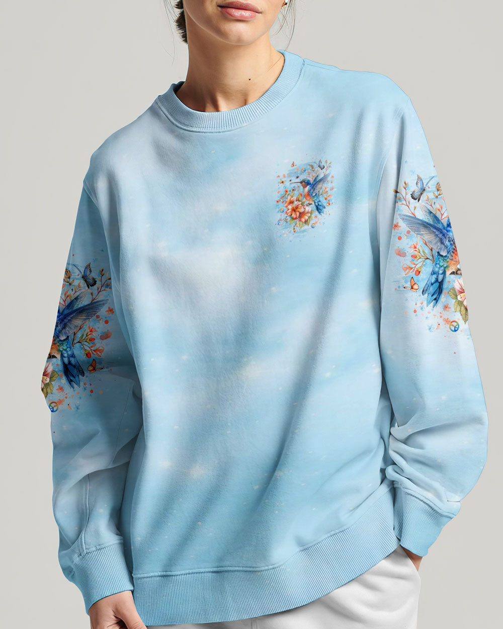 JUST BREATHE HUMMINGBIRD ALL OVER PRINT - YHLT2205242