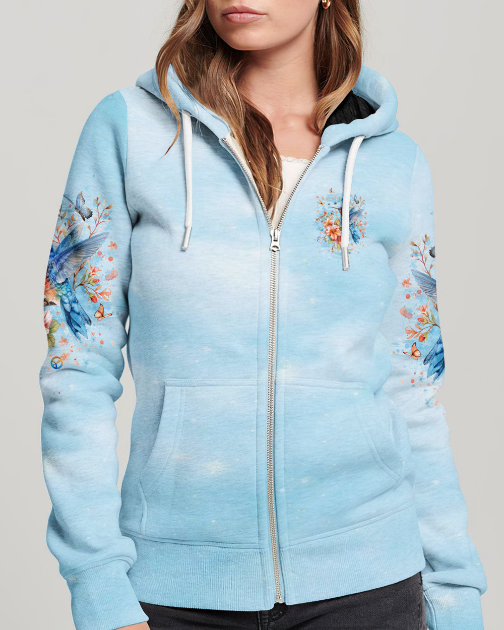 JUST BREATHE HUMMINGBIRD ALL OVER PRINT - YHLT2205242