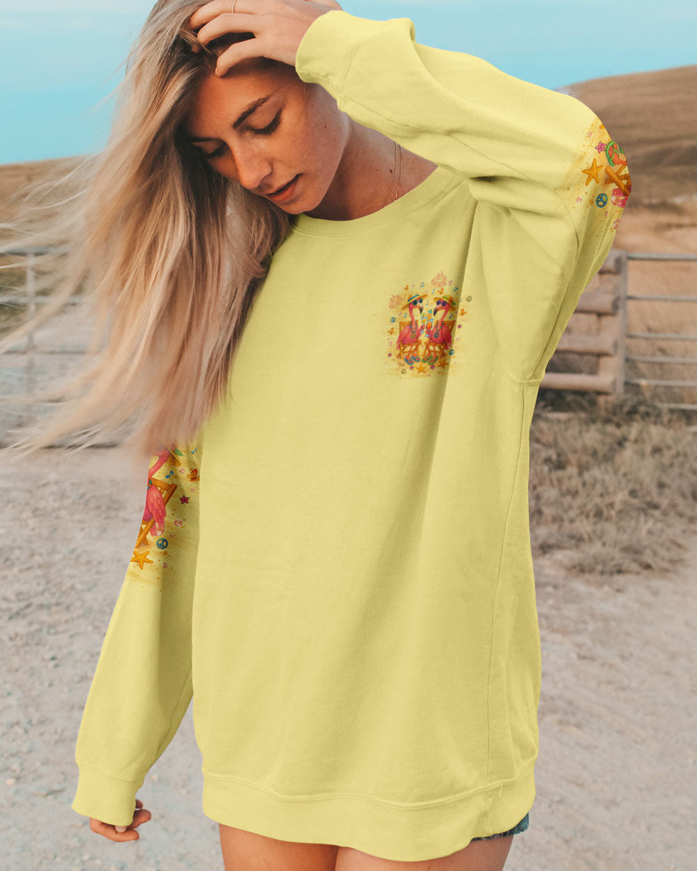 GOOD TIMES CRAZY FRIEND FLAMINGO ALL OVER PRINT - YHLT2305253