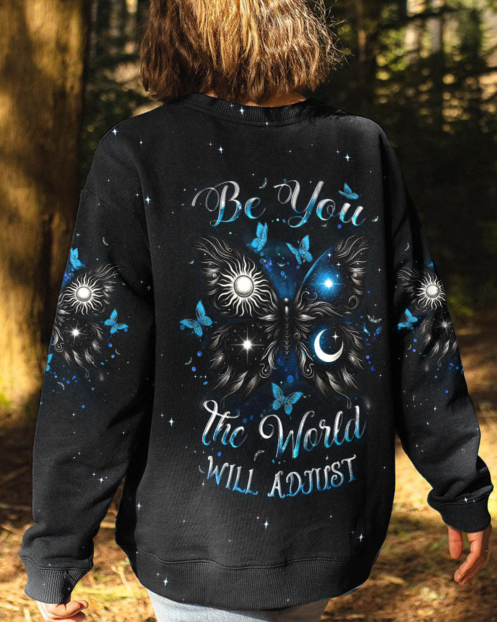 BE YOU THE WORLD WILL ADJUST BUTTERFLY ALL OVER PRINT - YHLT2309245