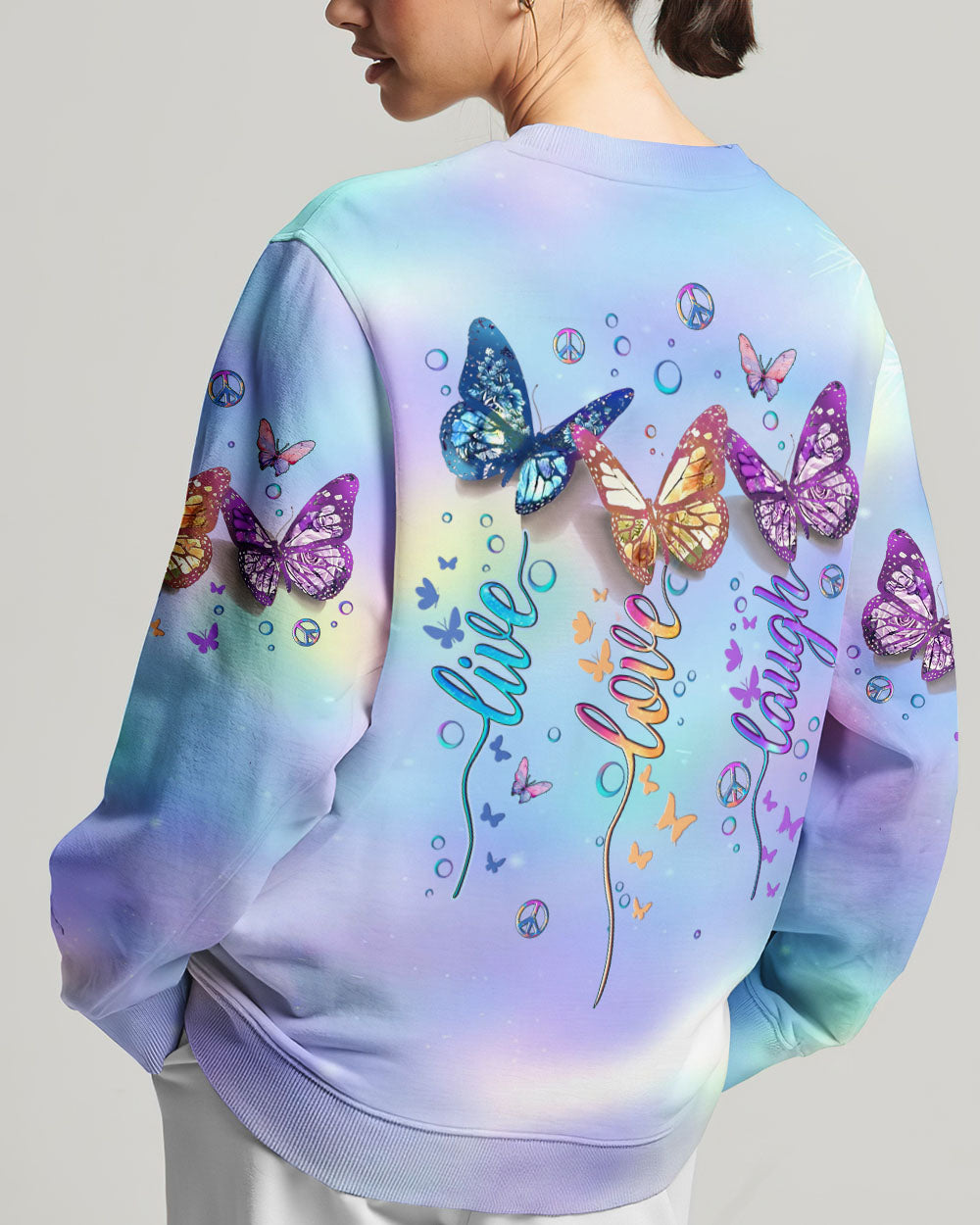 LIVE LOVE LAUGH BUTTERFLY ALL OVER PRINT - YHLT2512233