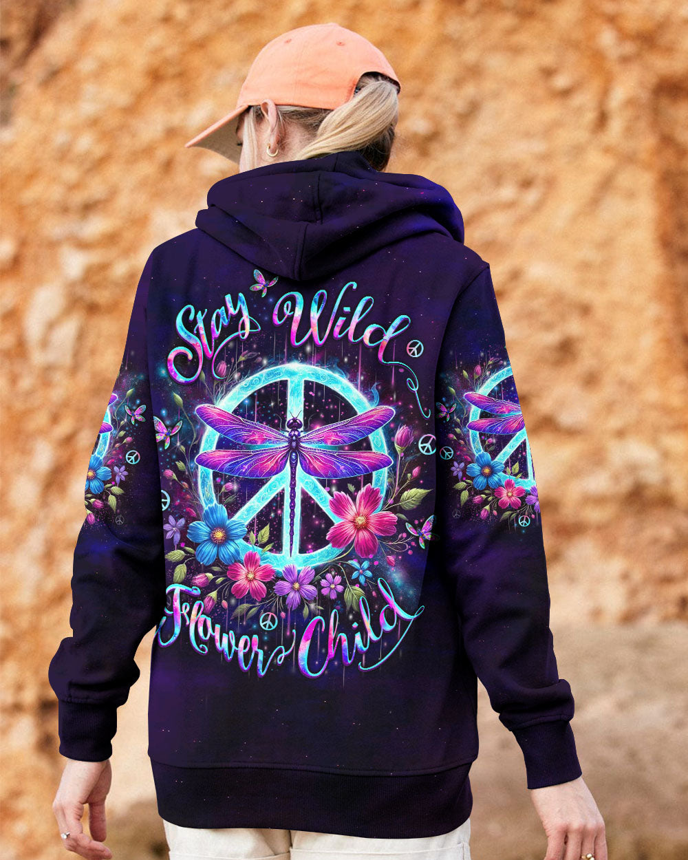 STAY WILD FLOWER CHILD DRAGONFLY ALL OVER PRINT - YHLT2612242