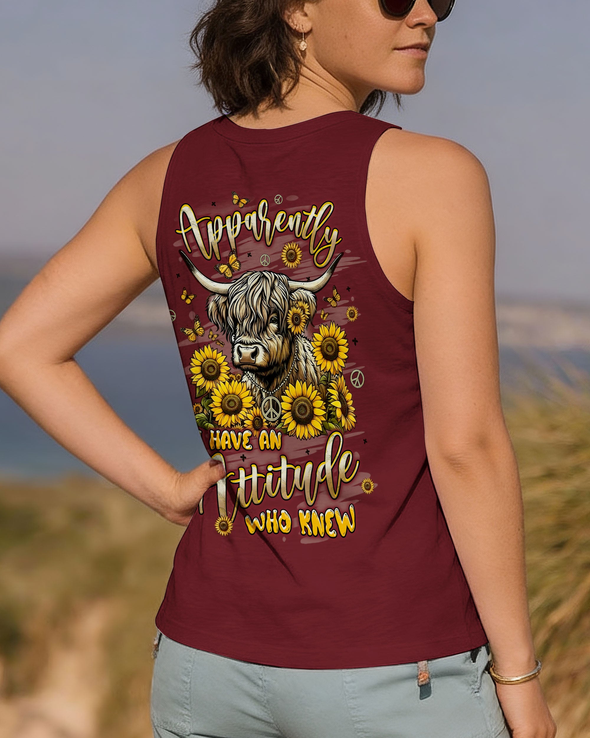 APPARENTLY I HAVE AN ATTITUDE WHO KNEW COW ALL OVER PRINT - YHLT2612253