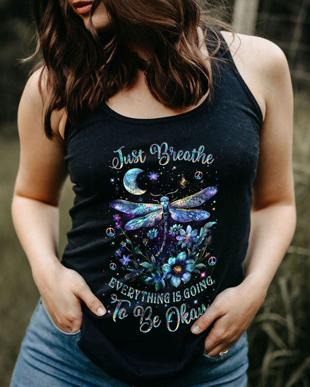 JUST BREATHE DRAGONFLY ALL OVER PRINT - YHLT2702244