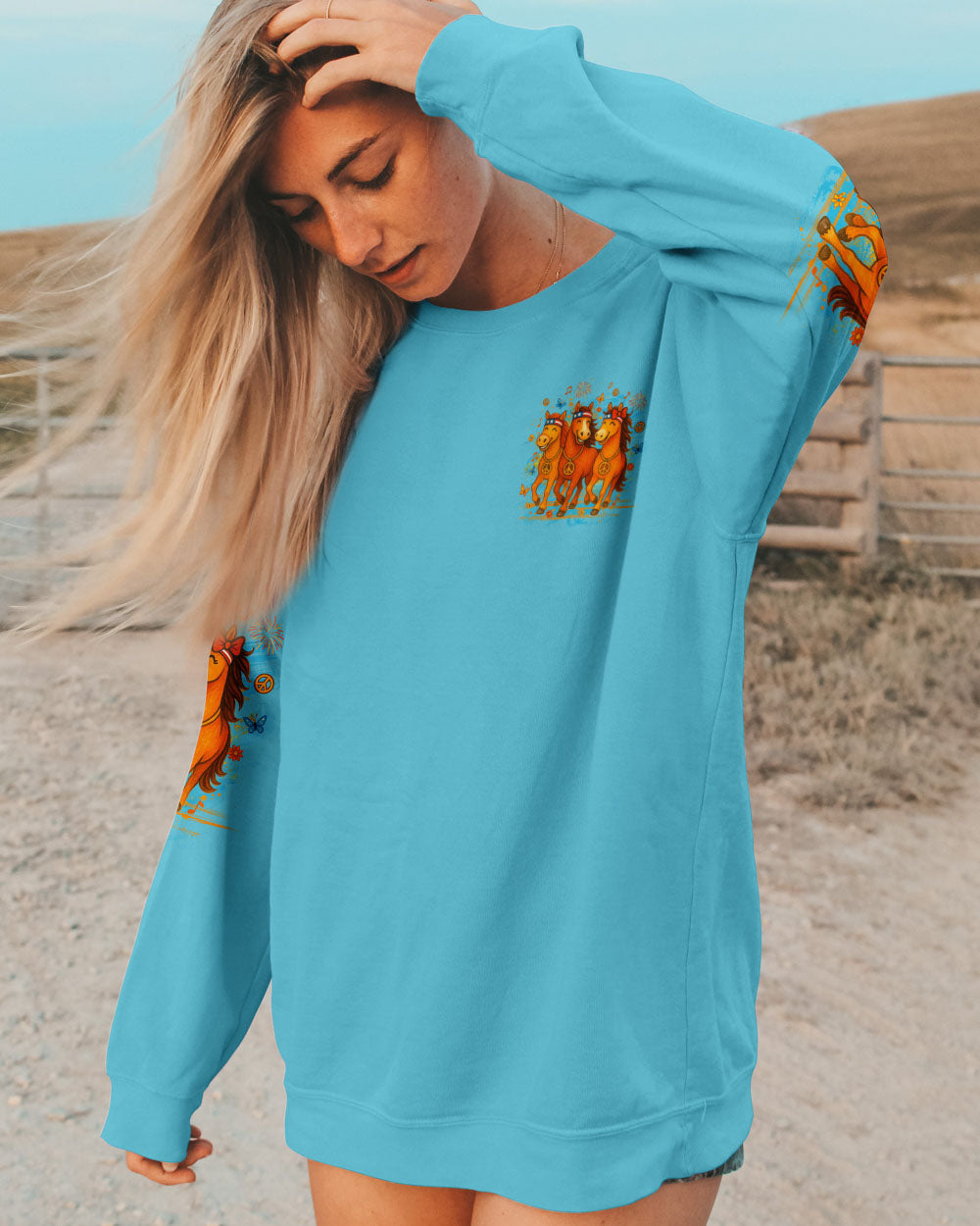 LET'S GO GIRLS HORSES ALL OVER PRINT - YHLT2705251