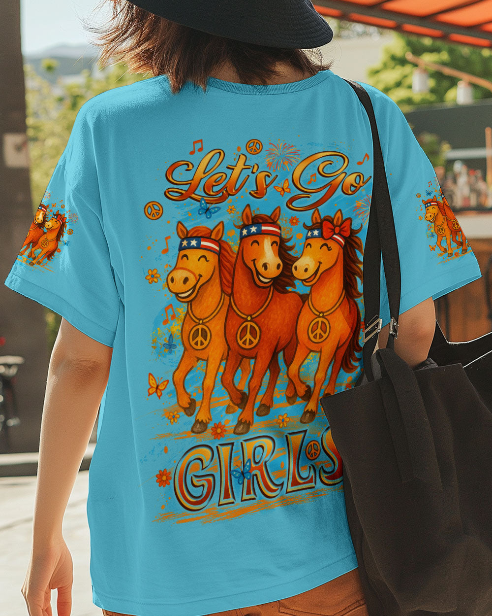 LET'S GO GIRLS HORSES ALL OVER PRINT - YHLT2705251