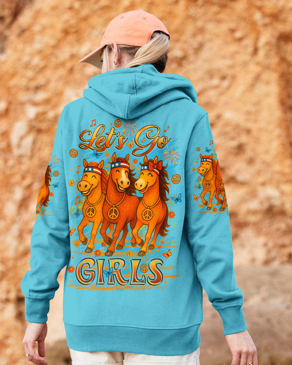 LET'S GO GIRLS HORSES ALL OVER PRINT - YHLT2705251