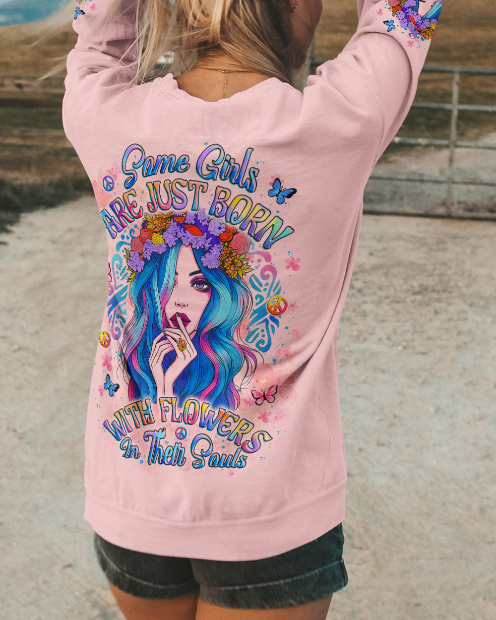 SOME GIRLS ARE JUST BORN WITH FLOWERS ALL OVER PRINT - YHLT2706254
