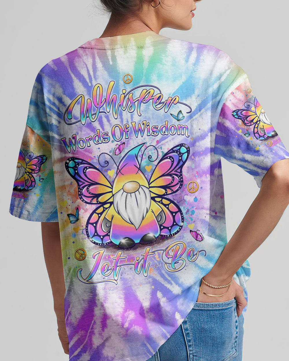 WHISPER WORDS OF WISDOM LET IT BE GNOME ALL OVER PRINT - YHLT2802242