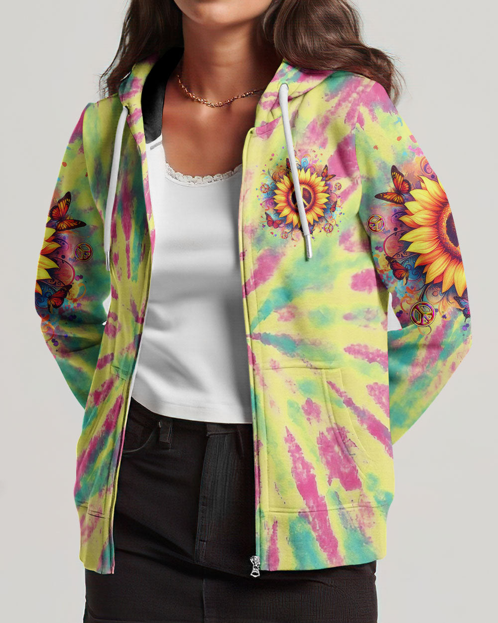 PEACE Y'ALL TIE DYE ALL OVER PRINT - YHLT2911232