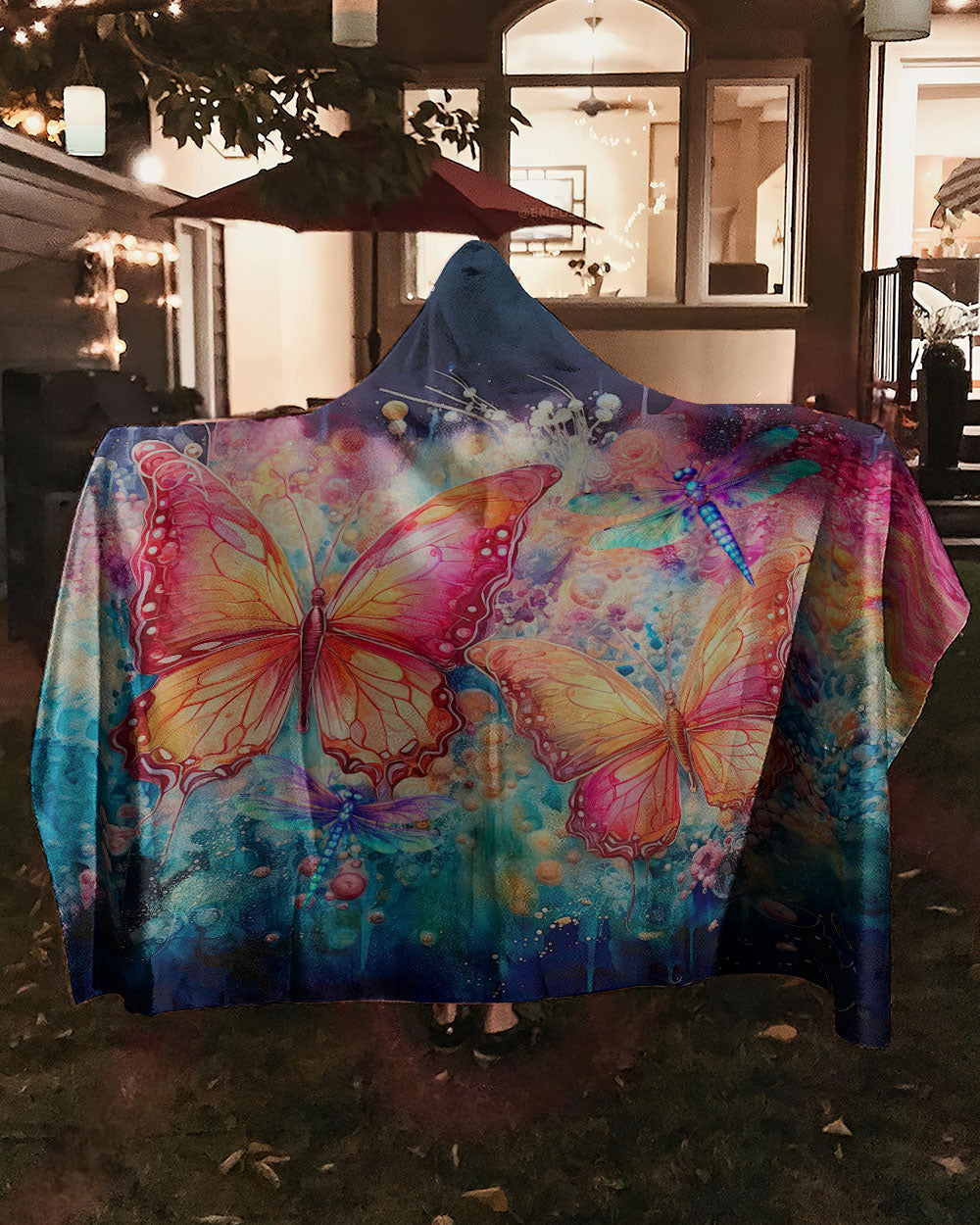 BUTTERFLY SHERPA BLANKET HOODIE - TLTR0709234