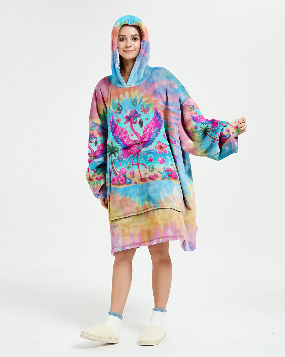 MAKE TODAY FLAMAZING SHERPA BLANKET HOODIE - TLTR1311244
