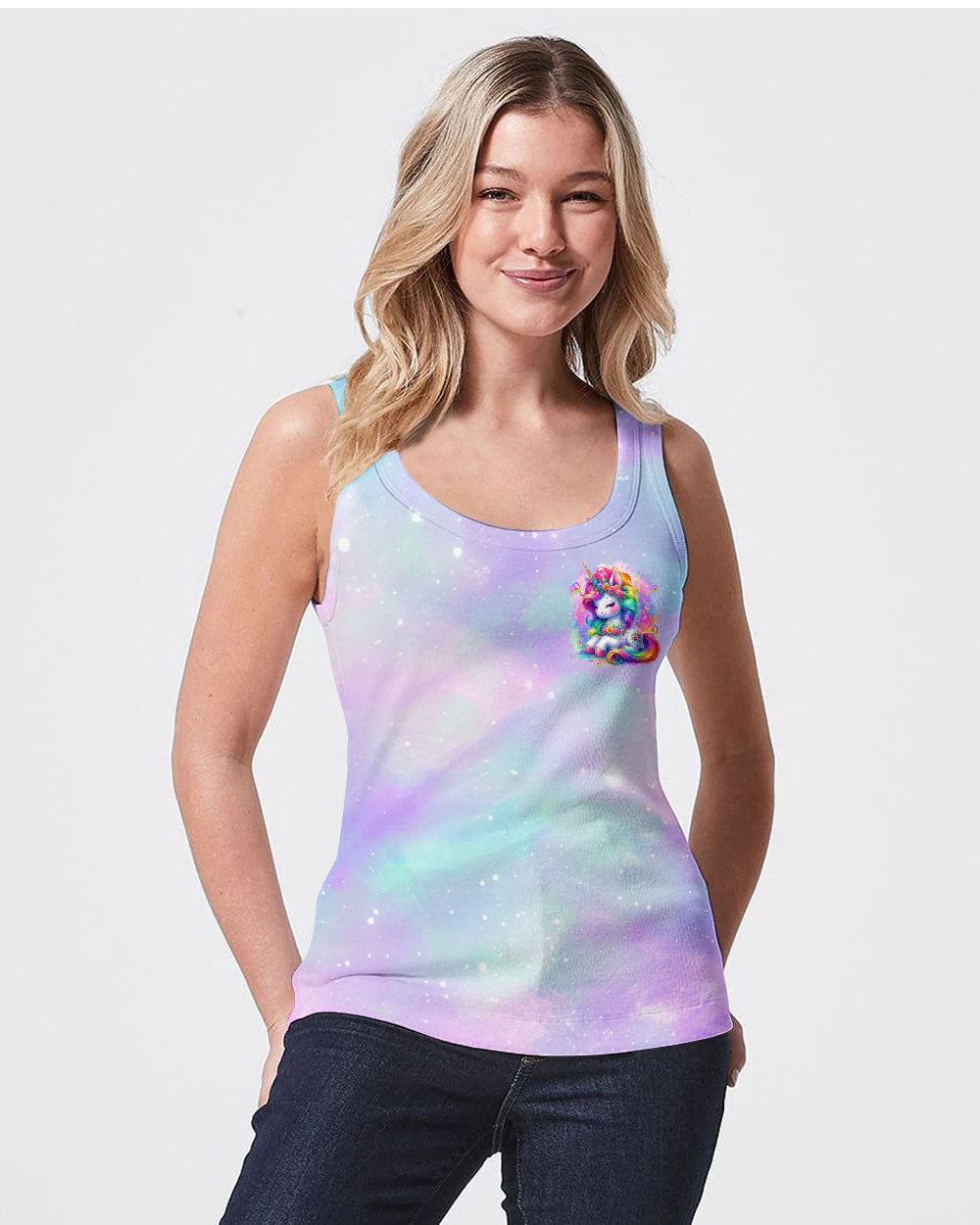 BE YOU THE WORLD WILL ADJUST UNICORN ALL OVER PRINT - TYTM0407242