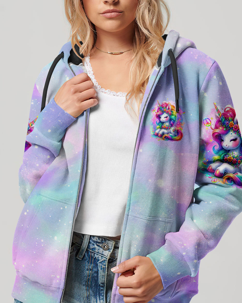 BE YOU THE WORLD WILL ADJUST UNICORN ALL OVER PRINT - TYTM0407242